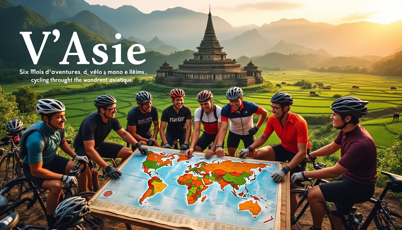 participez à notre conférence gratuite sur le cyclotourisme et découvrez les récits fascinants de 'v’asie', un voyage inoubliable de six mois à vélo à travers le continent asiatique. rejoignez-nous pour une immersion dans l'aventure, la culture et les paysages enchanteurs de l'asie!