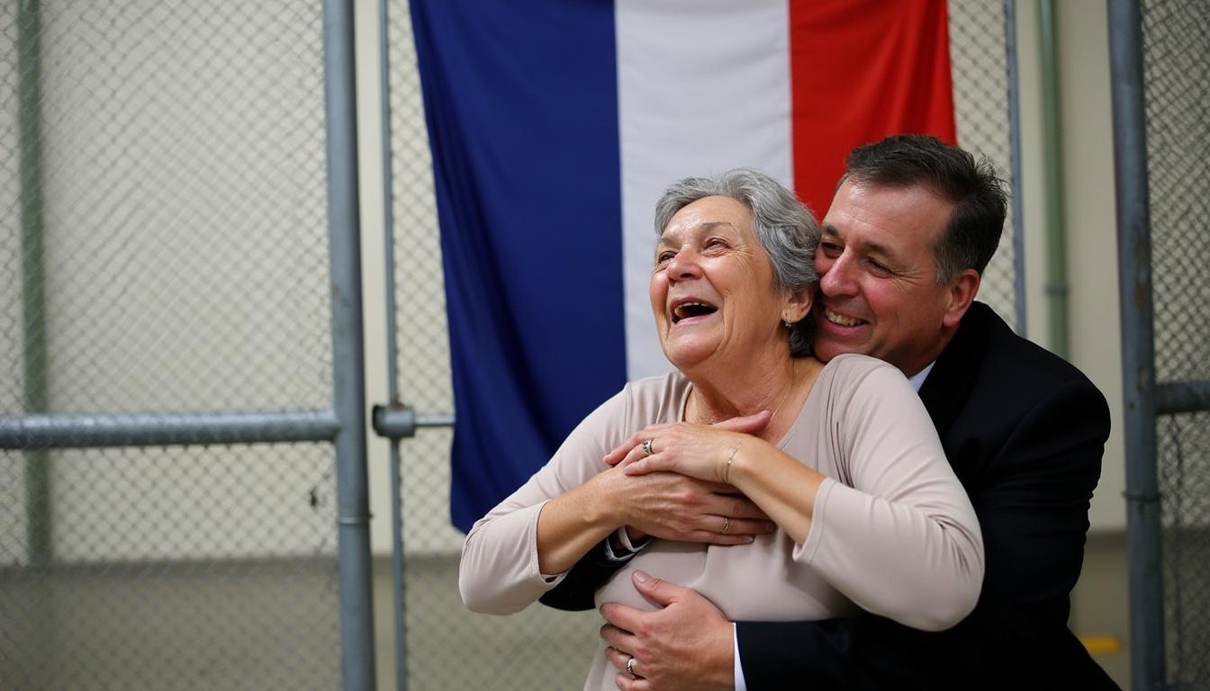 à 85 ans, une franco-américaine est enfin libérée d'un centre de rétention aux états-unis et retrouve la france, un retour émouvant après une longue épreuve.
