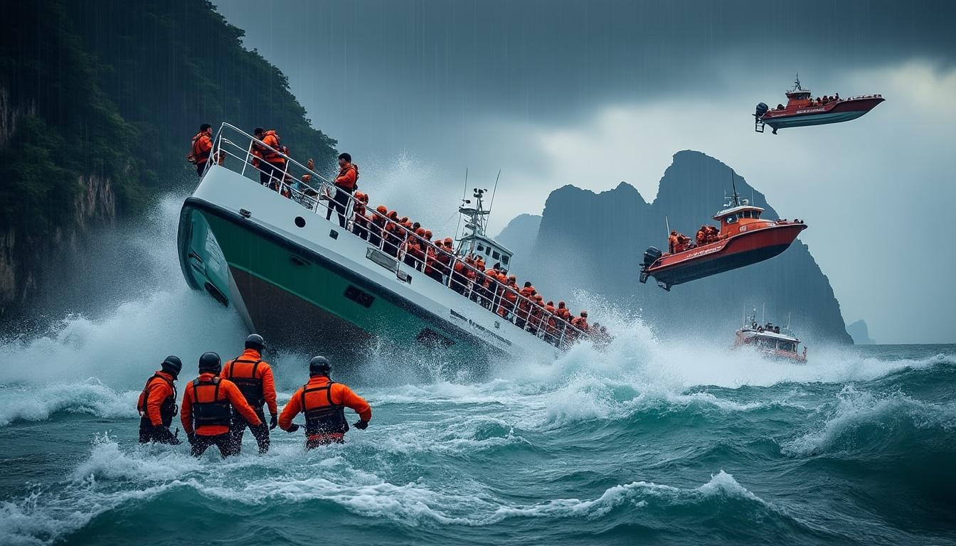 découvrez les détails tragiques du naufrage d'un bateau touristique au vietnam, un drame qui ne cesse de faire de plus en plus de victimes malgré les efforts de secours.