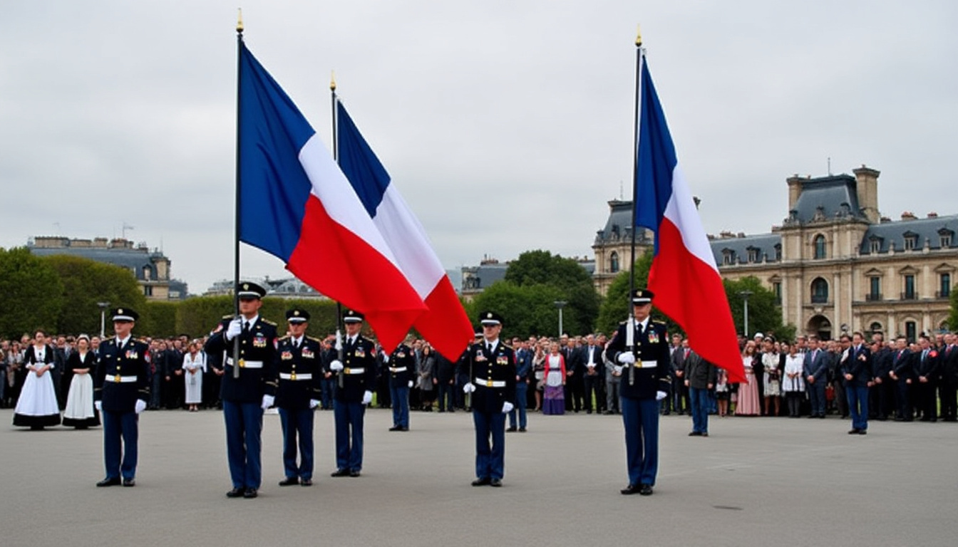 célébration exceptionnelle en l'honneur de plus de 40 porte-drapeaux distingués lors d'une cérémonie mémorable.